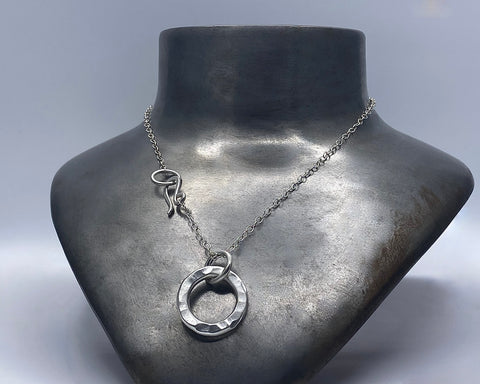 FORGED ROUND AMULET sterling silver