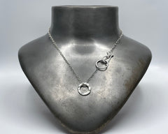 forged round amulet piccolo sterling silver
