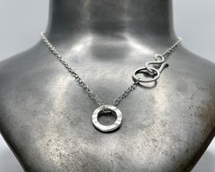 forged round amulet piccolo sterling silver