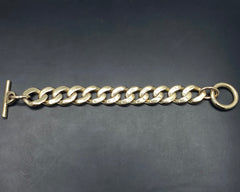 JB SIGNATURE CURB LINK BRACELET YELLOW GOLD