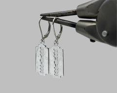 Razor Earrings Sterling Silver