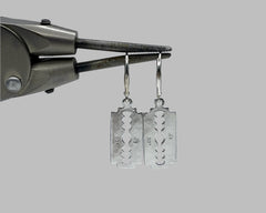 Razor Earrings Sterling Silver