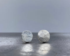 FORGED ROUND STUDS sterling silver