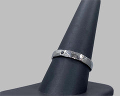 DARRYL'S RING WHITE GOLD AND BLACK DIAMOND 3MM WIDE