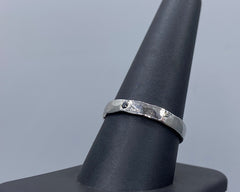 DARRYL'S RING WHITE GOLD AND BLACK DIAMOND 3MM WIDE