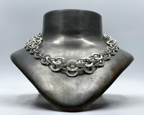 Silver Bronze Necklaces in NYC Jelena Behrend Studio