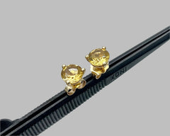 Citrine STUDS YELLOW GOLD