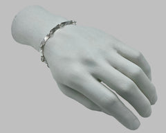 Number 70 LInk Bracelet Sterling Silver