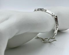 Number 70 LInk Bracelet Sterling Silver