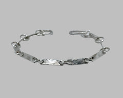 Number 70 LInk Bracelet Sterling Silver