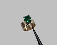 Alli's Ring emerald and yellow gold