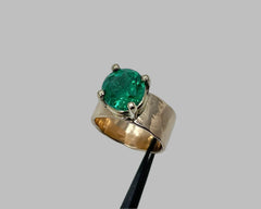 Alli's Ring emerald and yellow gold