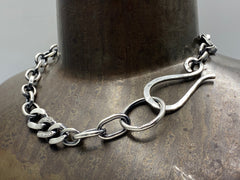 Curb, Sailor, Bar, Pitbull Links Necklace sterling silver