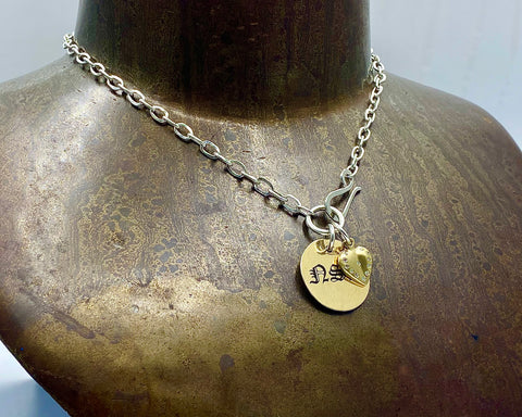 BASEERA'S NECKLACE YELLOW FOLD AND STERLING SILVER