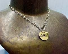 BASEERA'S NECKLACE YELLOW GOLD AND STERLING SILVER