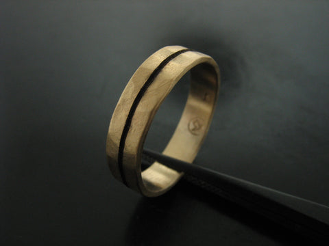 BRANDON'S RING YELLOW GOLD 6MM WIDE