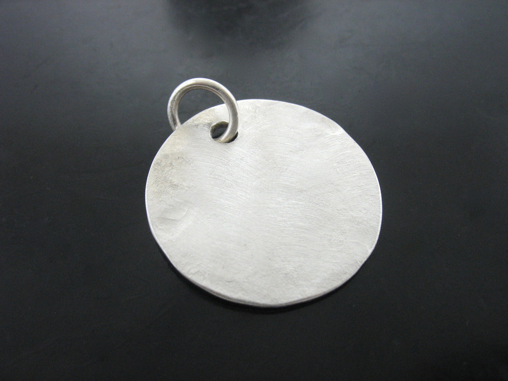 FORGED DISC CHARM STERLING SILVER