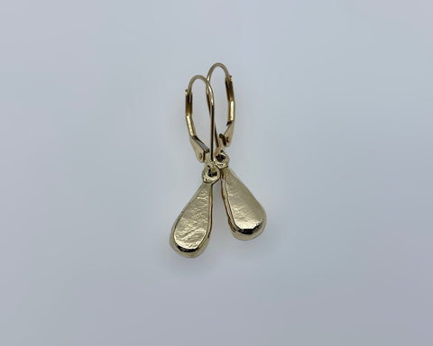 Drop earrings yellow gold
