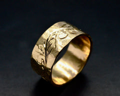 SHEILA'S RING YELLOW GOLD 10MM WIDE