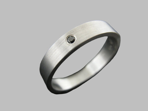 MICHEL'S RING WHITE GOLD 4MM WIDE