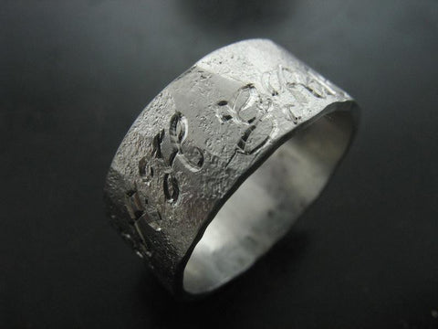 Tony's Wedding Ring , Platinum Engraved on Top