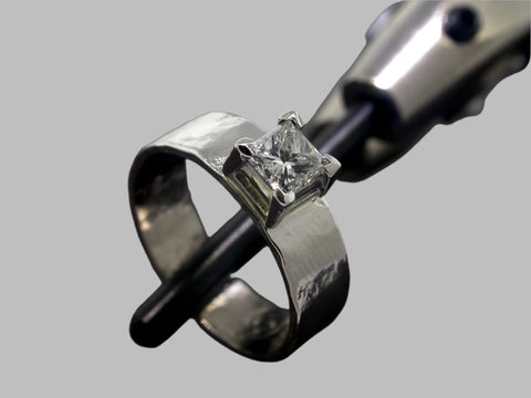 Princess Engagement Ring, Platinum Princess Square Cut Diamond Liquid